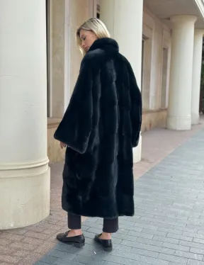 Зеленая норковая шуба