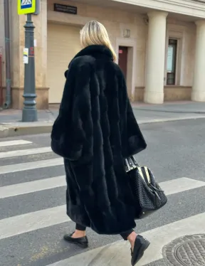 Зеленая норковая шуба