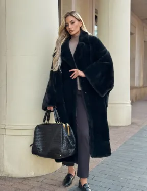 Зеленая норковая шуба