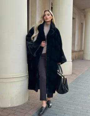 Зеленая норковая шуба