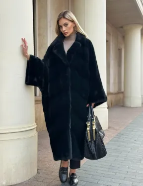 Зеленая норковая шуба