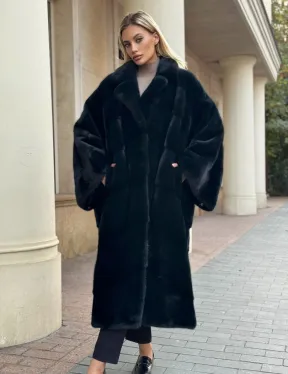 Зеленая норковая шуба