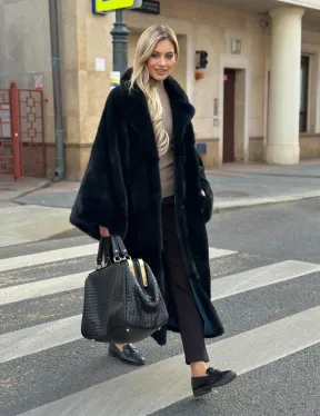 Зеленая норковая шуба