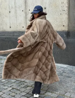 Шуба норковая - цвет пастель