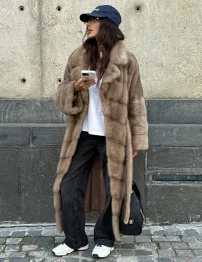 Шуба норковая - цвет пастель