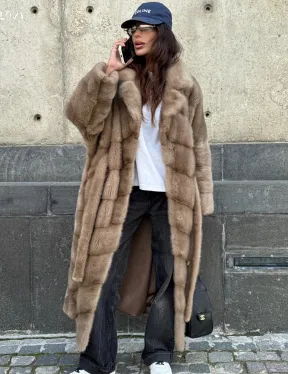 Шуба норковая - цвет пастель