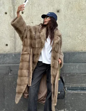 Шуба норковая - цвет пастель