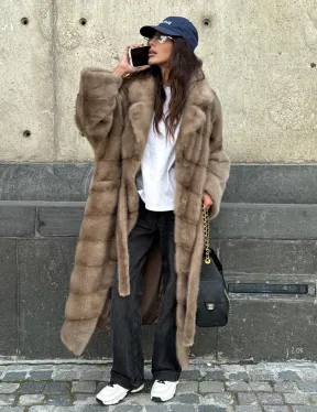 Шуба норковая - цвет пастель