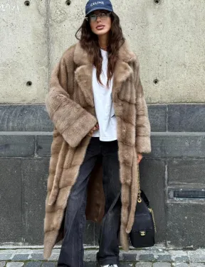 Шуба норковая - цвет пастель