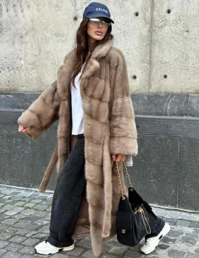 Шуба норковая - цвет пастель