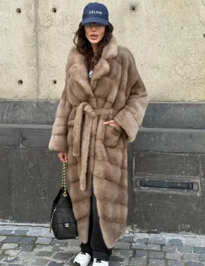 Шуба норковая - цвет пастель