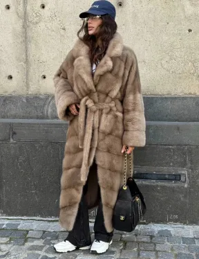 Шуба норковая - цвет пастель