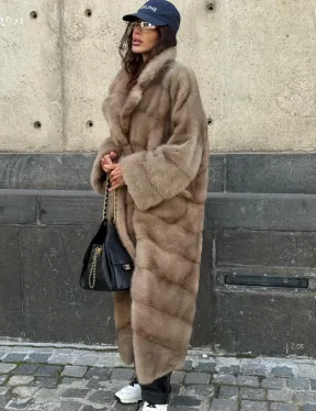 Шуба норковая - цвет пастель