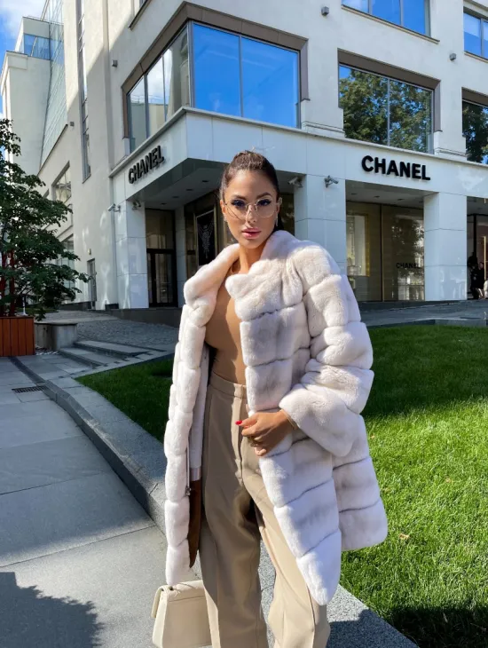 Шуба из кролика рекс