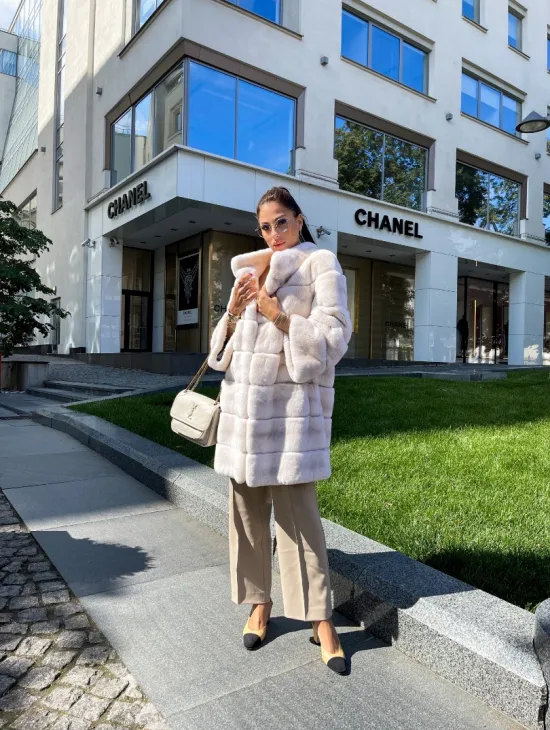 Шуба из кролика рекс