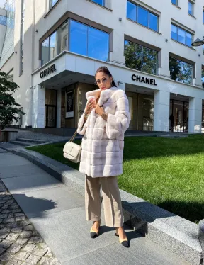 Шуба из кролика рекс