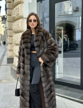 Шуба из баргузинского соболя в пол