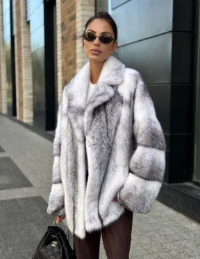 Белая норковая куртка автоледи английский воротник