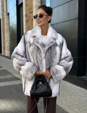 Белая норковая куртка автоледи английский воротник