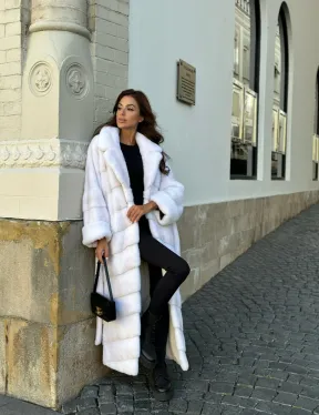 Шуба из импортной норки - цвет паломино