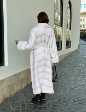 Шуба из импортной норки - цвет паломино