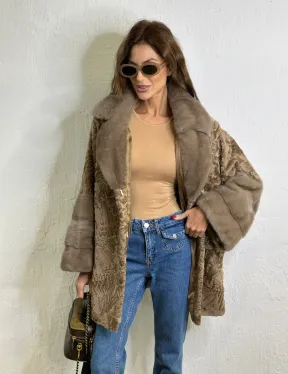 Каракуль кимоно паркет английский воротник