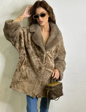 Каракуль кимоно паркет английский воротник