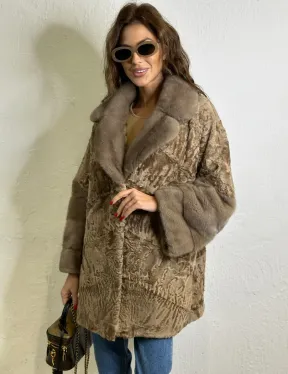 Каракуль кимоно паркет английский воротник