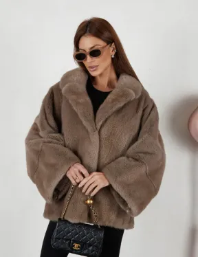 Шуба Premium Style свободного кроя из меха норки