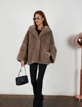 Шуба Premium Style свободного кроя из меха норки