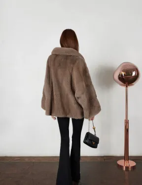 Шуба Premium Style свободного кроя из меха норки