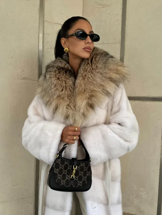 Норка кимоно с капюшоном рысь