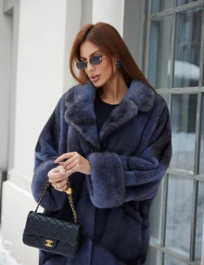 Крестовка кимоно шуба из меха скандинавской норки