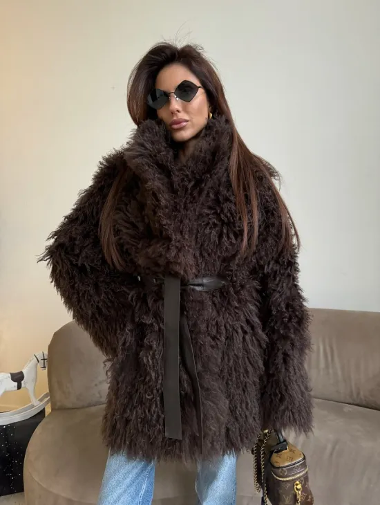 Шуба - дубленка из натуральной овчины (двусторонняя)