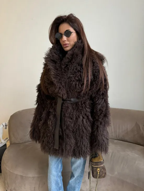 Шуба - дубленка из натуральной овчины (двусторонняя)