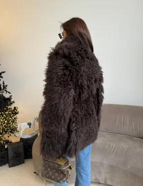 Шуба - дубленка из натуральной овчины (двусторонняя)