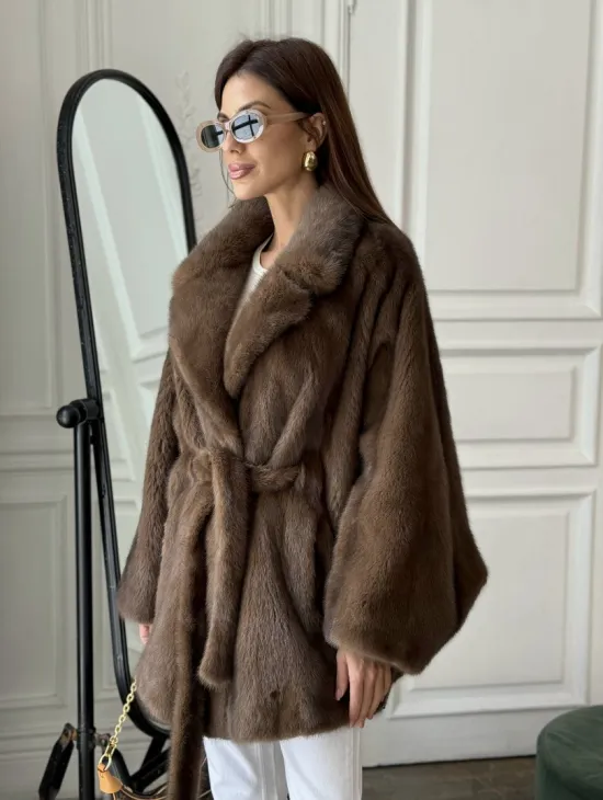 Норка роспуск, английский воротник летучка - цвет соболь