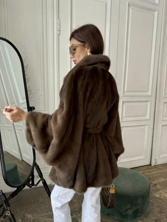 Норка роспуск, английский воротник летучка - цвет соболь