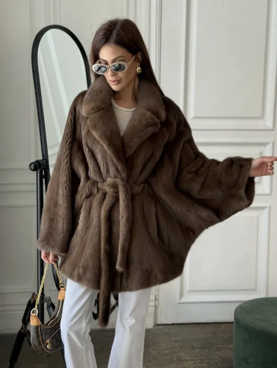 Норка роспуск, английский воротник летучка - цвет соболь