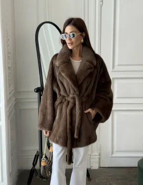 Норка роспуск, английский воротник летучка - цвет соболь