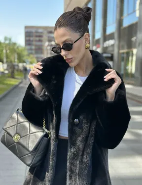 Шуба из аукционного меха норки SAGA FURS