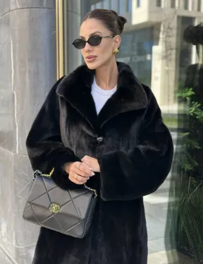 Шуба из аукционного меха норки SAGA FURS