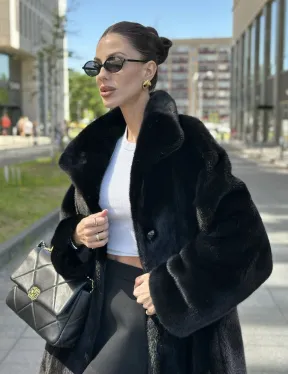 Шуба из аукционного меха норки SAGA FURS