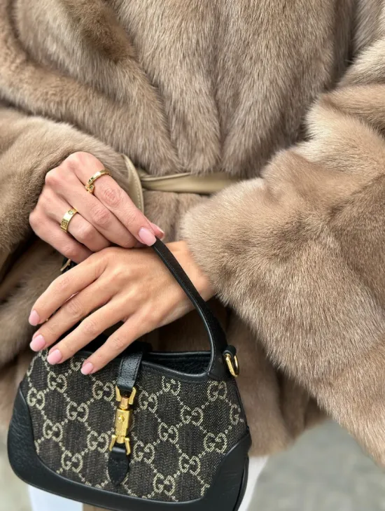 Шуба автоледи из норки цвет бежевый