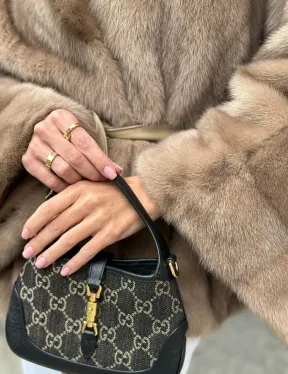 Шуба автоледи из норки цвет бежевый