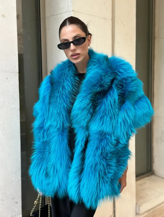 Накидка женская из меха чернобурки - Тиффани