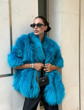 Накидка женская из меха чернобурки - Тиффани