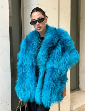 Накидка женская из меха чернобурки - Тиффани