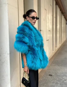 Накидка женская из меха чернобурки - Тиффани