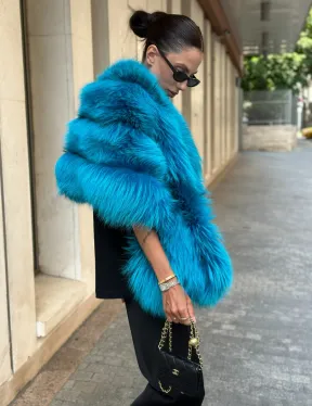 Накидка женская из меха чернобурки - Тиффани